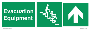 Evacuation Equipment directional with arrows
